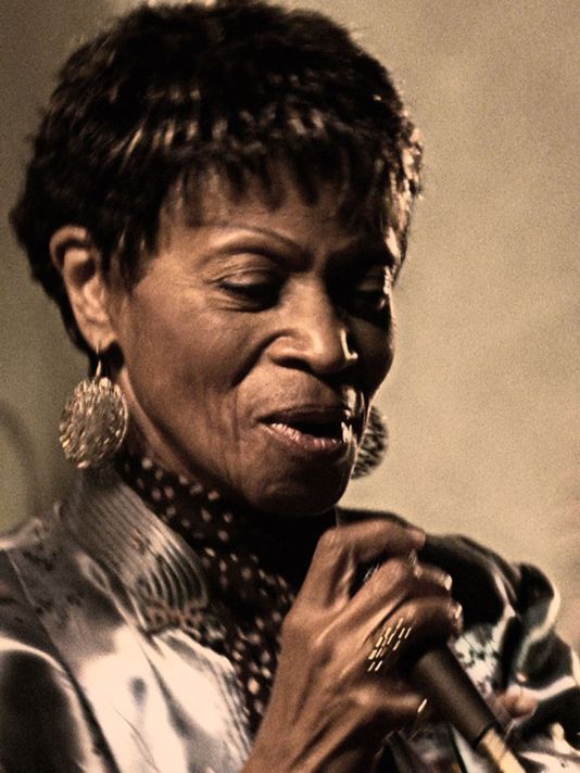 Elderly African American Woman Singing